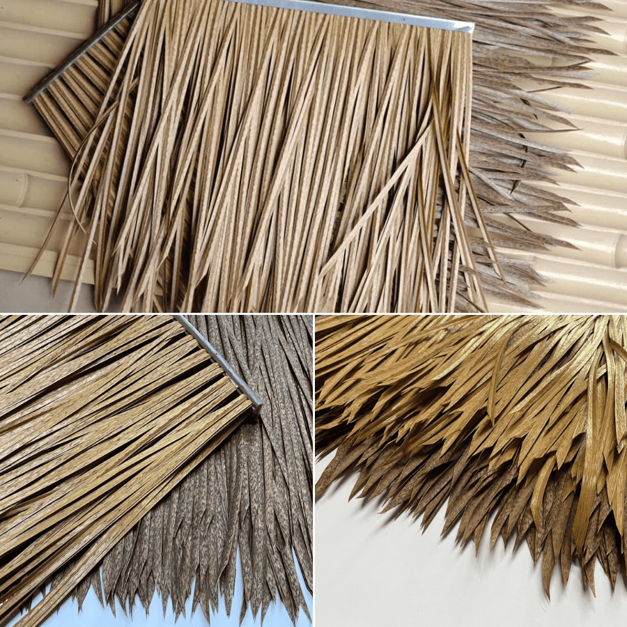 Cận cảnh tấm mái lá nhân tạo