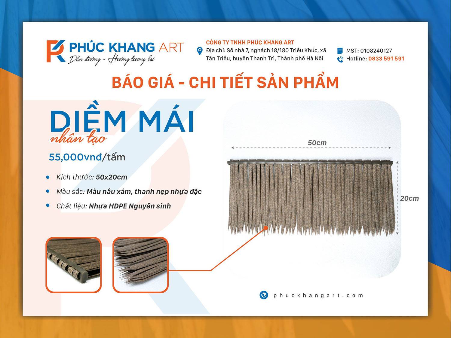 Diềm Mái Nhân Tạo