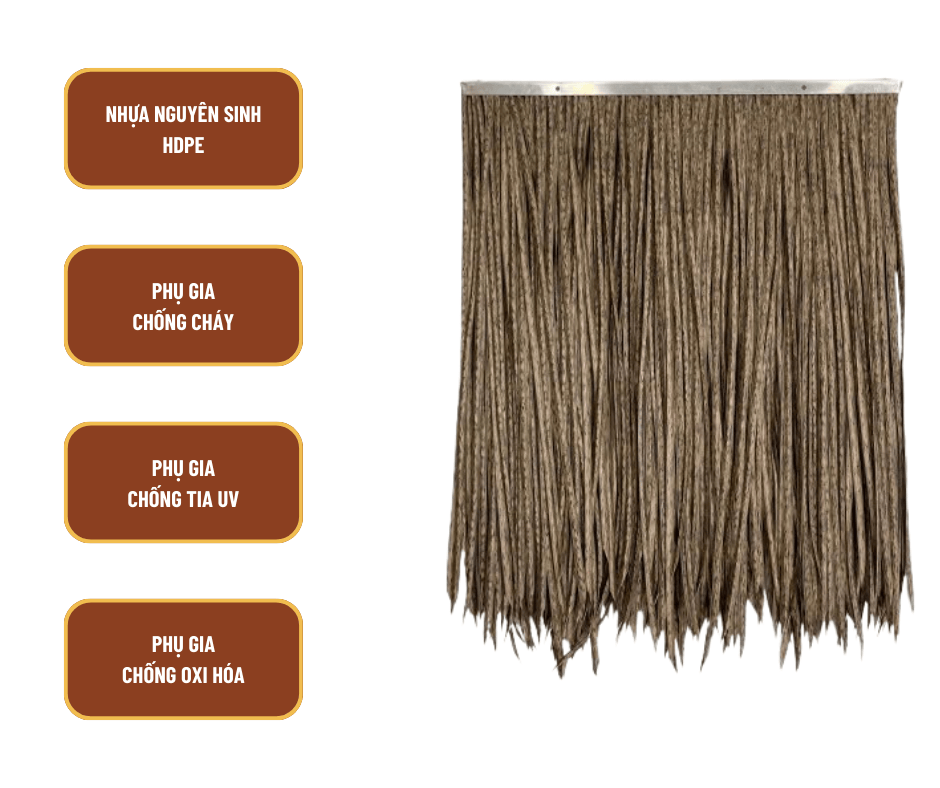 Kết cấu cột trụ rơm nhân tạo cho không gian nghỉ dưỡng