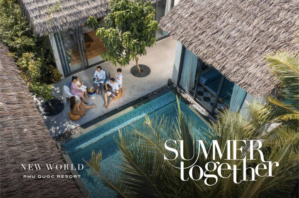 Biệt thự cao cấp tại New World  sử dụng mái rơm nhân tạo chống nắng