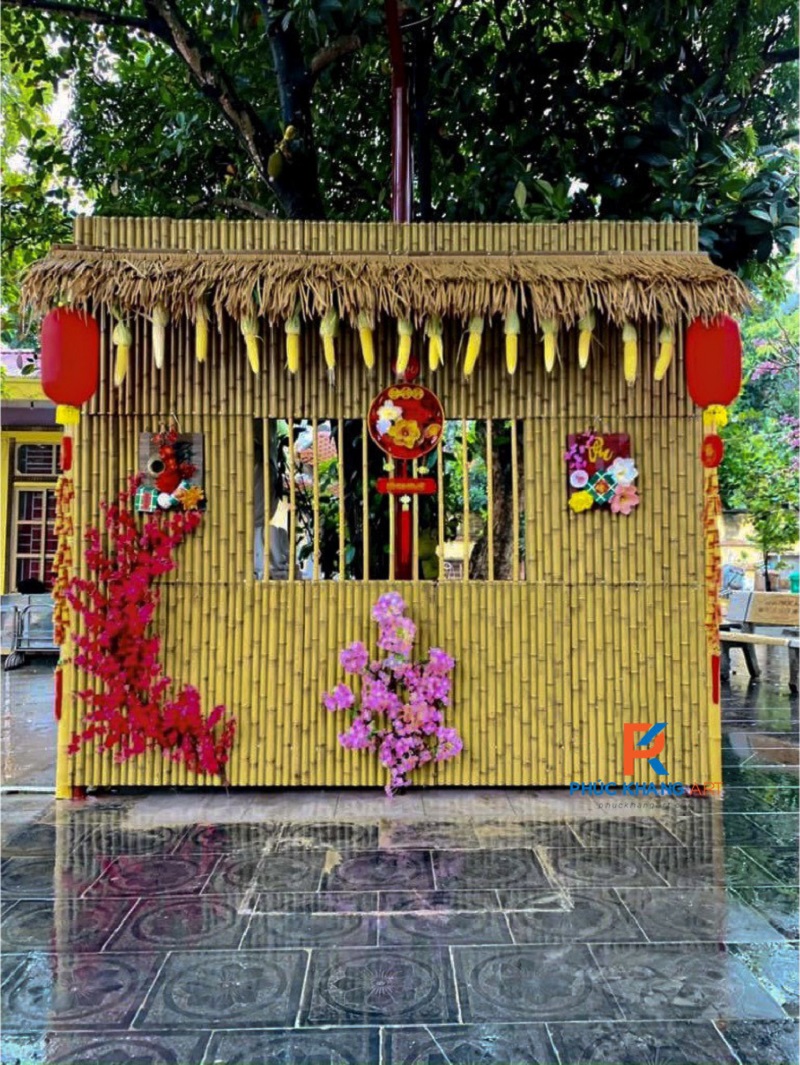 Tấm tre nhân tạo decor backdrop tiểu cảnh Tết