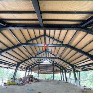 Trần cót ép nhân tạo mang phong cách mộc hiện đại