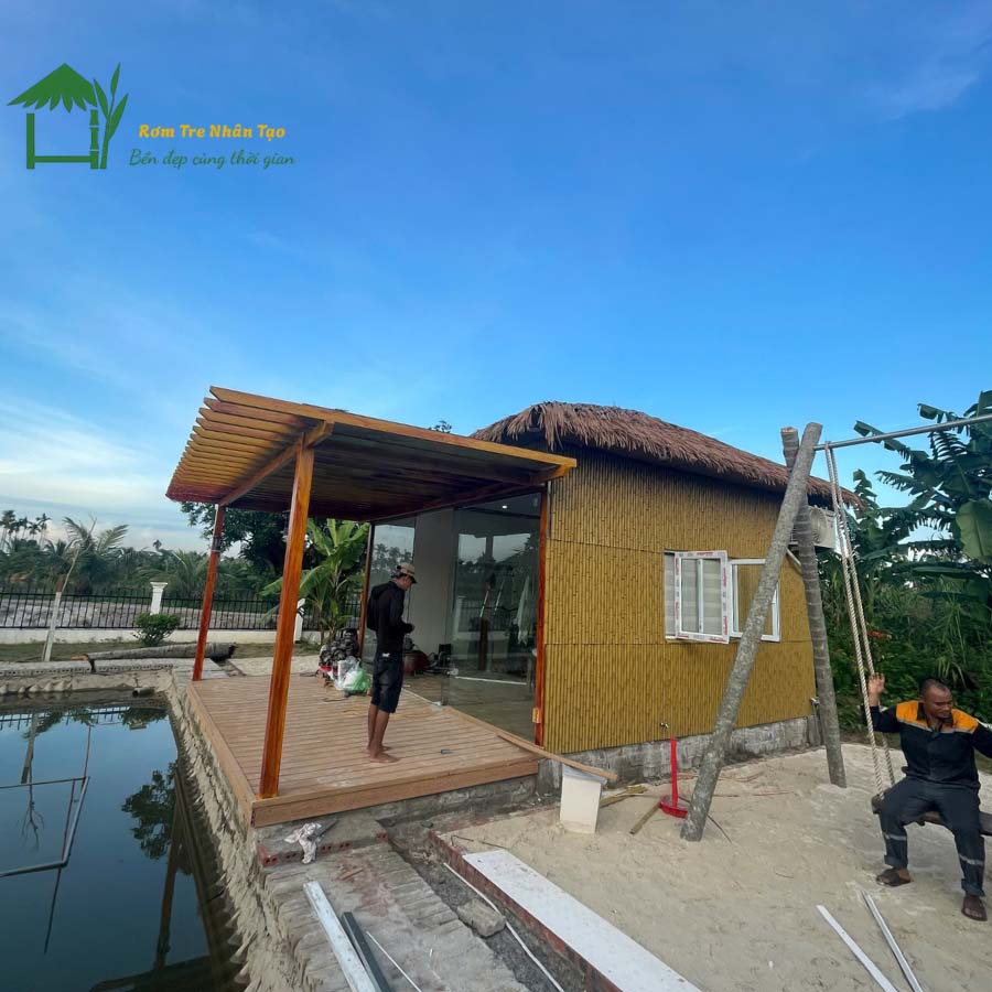 Vách tre giả ngoài trời tại Hải Phòng