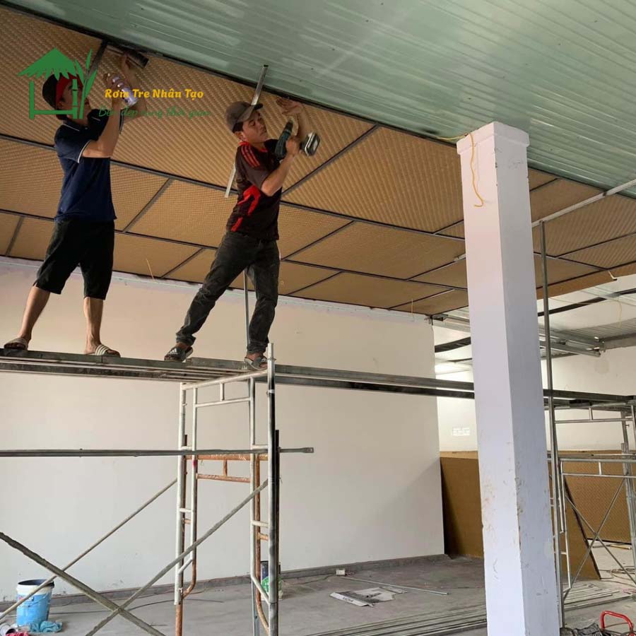 Cót ép nhân tạo ốp vách nhà 