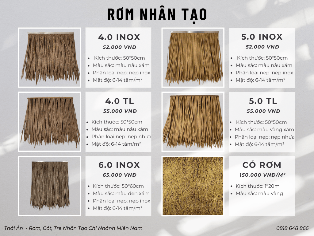 Báo giá rơm nhân tạo