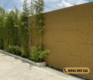Tường rào tre nhân tạo khi hoàn thiện